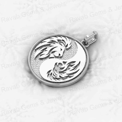 Top Quality Solid 925 Sterling Silver Engraved Lion Head Pendant for Men's Fine Handmade 18 Inch Necklace Christmas Fine Gift