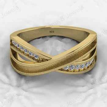 High Quality 925 Sterling Silver Cross Band Semi Mounting Bezel Ring Setting With CZ Resin Ashes Work Customizable Size Jewelry