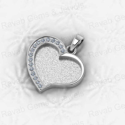 New Arrival 925 Sterling Silver Heart Charm Pendant Zircon 18" Chain Semi Mount Blank Setting DIY CZ Jewelry Findings Components