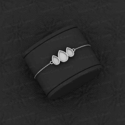 Top Quality Solid 925 Sterling Silver Pear Leaf Design Charm Bracelet Good For Ashes & Resin Work Keepsake Breastmilk Jewelry