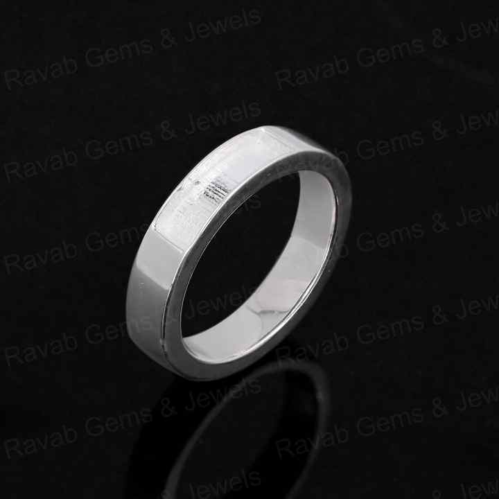 High Quality 925 Silver Rectangle 5mm Wide Inlay Setting DIY Breast Milk Signet Ring Resin Ashes Jewelry Findings Components