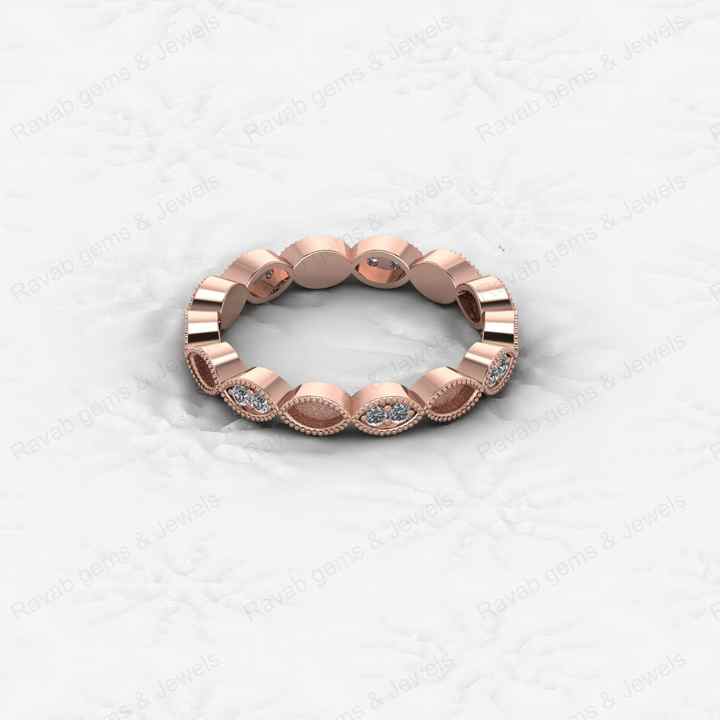 Best Selling 925 Silver 2x4mm Marquise Eternity Band Semi Mount Blank Bezel Setting Ring for Stone & Resin Ashes DIY Jewelry