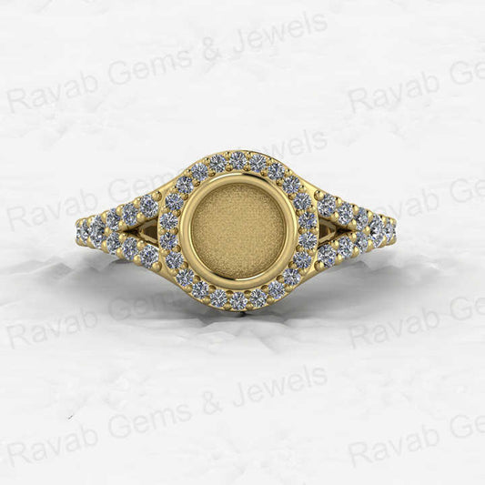 Genuine Solid 925 Sterling Silver 6mm Round Circle Semi Mount Blank Setting Ring Good for Ashes & Resin Work Breastmilk Jewelry