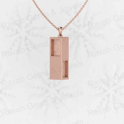 Genuine 925 Sterling Silver 25mm Triangle Shape Semi Mounting Charm Pendant Setting Resin Ashes Work Necklace Jewelry Findings