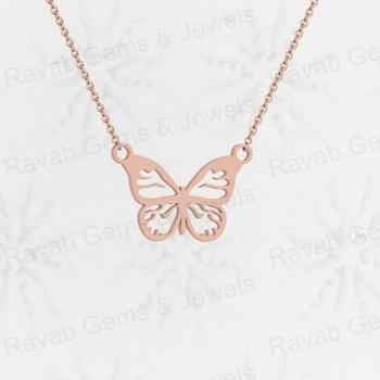 Best Gift 925 Sterling Silver 16x28mm Butterfly Design Gold Plated Zircon High Quality Fine Pendants Charms Jewelry Keepsake