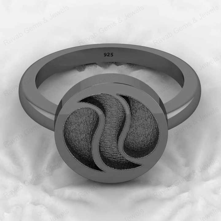 925 Sterling Silver Yin Yang Symbol Blank Bezel Semi Mount Setting Ring Good for Resin Ashes Work Keepsake Breastmilk Jewelry