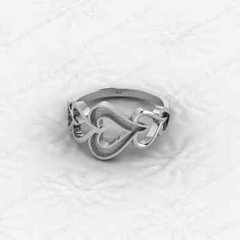 Best Quality 925 Silver 5 Heart Semi Mount Blank Setting Tiny Heart Shape Ring for Breastmilk Keepsake Women Fine Jewelry