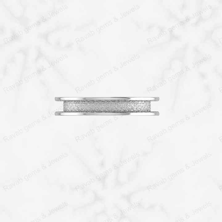 Genuine 925 Sterling Silver 4mm Channel Settings Semi Mount Blank Setting Stacking Ring Keepsake Resin Fine Jewelry for Women