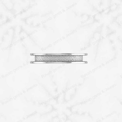 Genuine 925 Sterling Silver 4mm Channel Settings Semi Mount Blank Setting Stacking Ring Keepsake Resin Fine Jewelry for Women