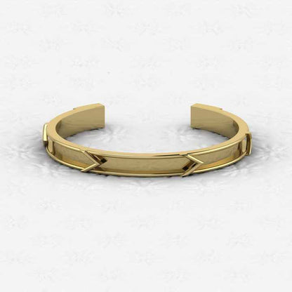 Solid 925 Silver Adjustable Cuff Bangle 4.5mm Arrow Design Semi Mount Blank Setting for Breastmilk Jewelry Resin Work & Ashes