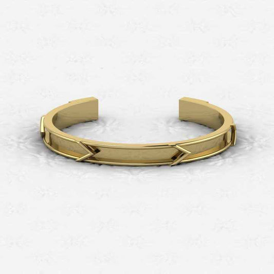 Solid 925 Silver Adjustable Cuff Bangle 4.5mm Arrow Design Semi Mount Blank Setting for Breastmilk Jewelry Resin Work & Ashes