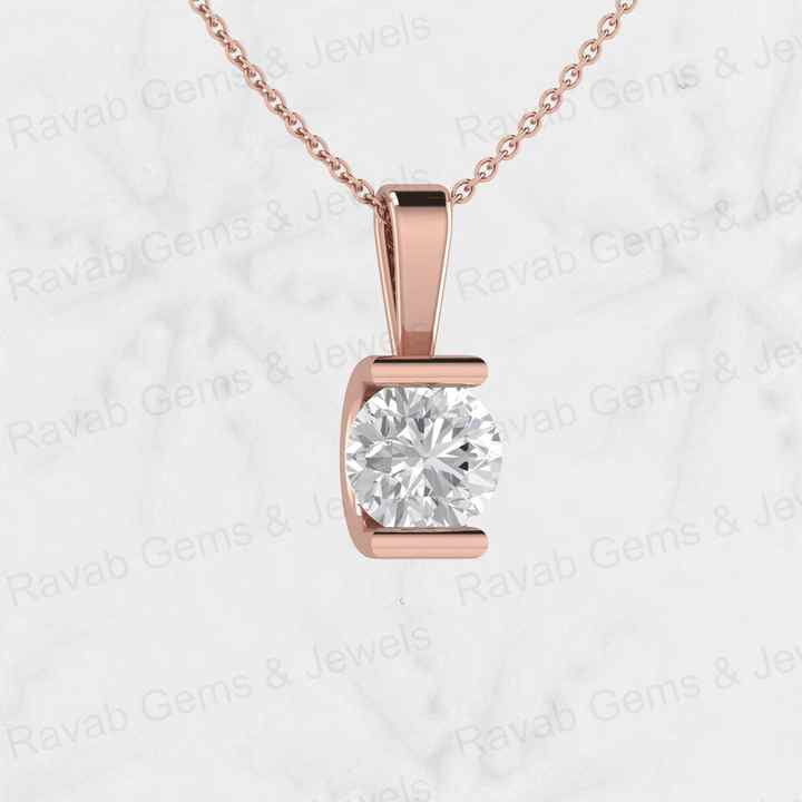 New Arrival Solid 925 Sterling Silver Cubic Zirconia 10mm Brilliant Round Cut Chunky Tiny Pendant for Women Fine Jewelry