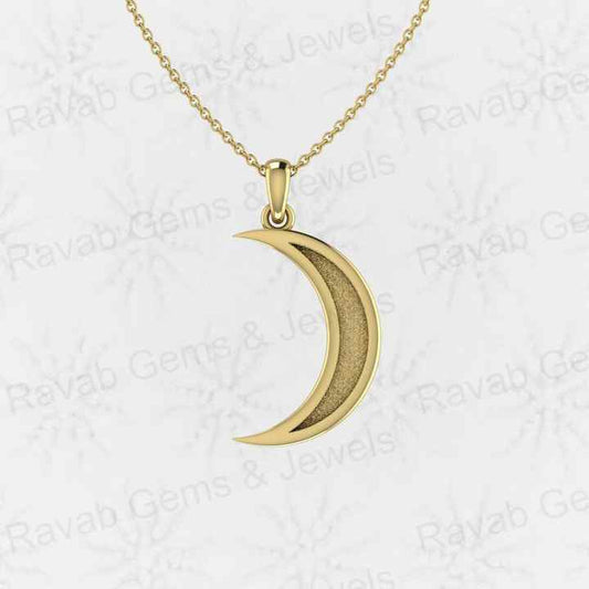 Solid 925 Silver Crescent Moon Blank Bezel Charm Pendant Setting for Breast Milk Keepsake Jewelry Making Finding Components