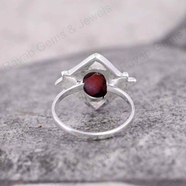 Best Selling Solid 925 Sterling Silver Natural Pink Copper Opal Gemstone Leaf Designer Fine Fashion Women Ring Handmade Jewelry