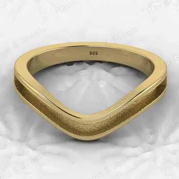 Genuine 925 Sterling Silver Chevron Semi Mount Ring Good Resin Ashes Work Keepsake Cremation Jewelry With Blank Setting
