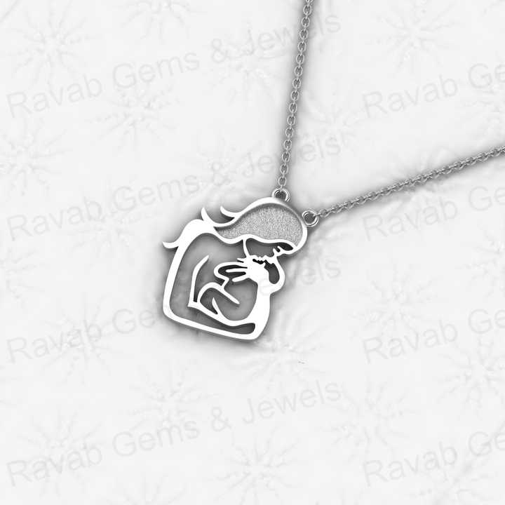 Solid 925 Sterling Silver 25mm Mom Born Child Love Memorial Blank Base Charm Pendant Setting for Keepsake & Breastmilk Jewelry