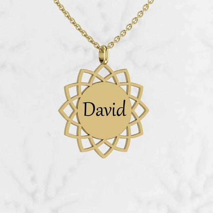 Top Quality Genuine Solid 925 Sterling Silver 21mm Flower of Life Sunflower Pendant Personalized Nature Lover Necklace Jewelry