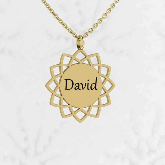 Top Quality Genuine Solid 925 Sterling Silver 21mm Flower of Life Sunflower Pendant Personalized Nature Lover Necklace Jewelry