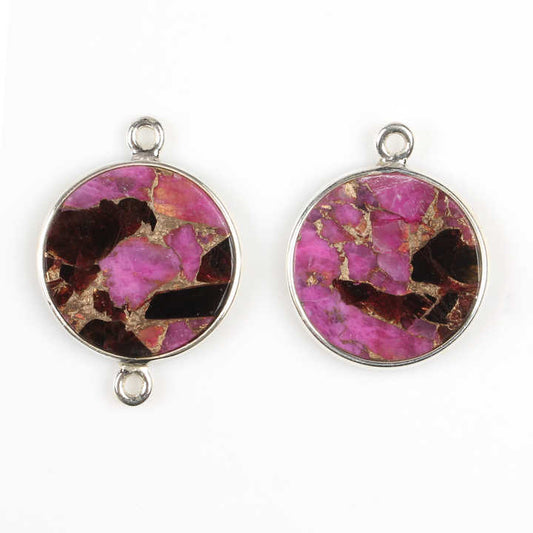 Best Natural Purple Black Copper Turquoise Silver Charms Pendant Connectors DIY Gold Earring Bracelet Jewelry Making Manufacturer