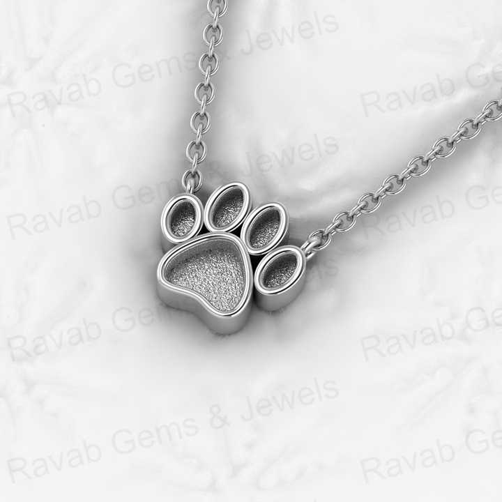 Solid 925 Sterling Silver 14mm Baby Dog Foot Print Semi Mount Blank Base Charm Pendant for Resin & Ashes Work Jewelry Components