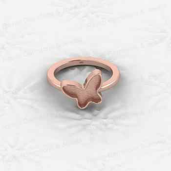 Superb Quality 925 Sterling Silver 11x13mm Fancy Semi Mount Blank Set Butterfly Ring for Breastmilk Keepsake Charming Jewelry