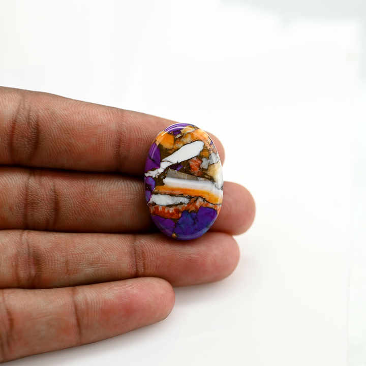 Top Quality Mohave Purple Copper Mix Oyster 20x30mm Oval Shape Flat Back Calibrated Loose Gemstone Cabochon for Making Jewelry