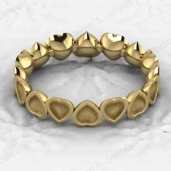 925 Genuine Sterling Silver Semi Mount Ring Ultimate Heart Bezel Eternity Blank Design Resin Ashes Good Keepsake Jewelry