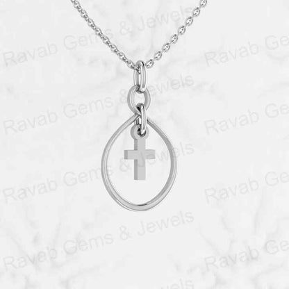 Top Quality Genuine Solid 925 Sterling Silver 13x25mm Chris Cross Pendant Charm Necklace Valentine Gift Engagement Fine Jewelry