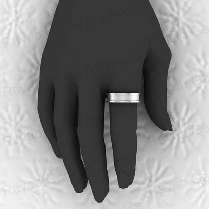 Best Quality 925 Solid Sterling Silver 6mm Semi Mount Blank Channel Setting Ring for Breastmilk & Keepsake Resin Ceramic Jewelry