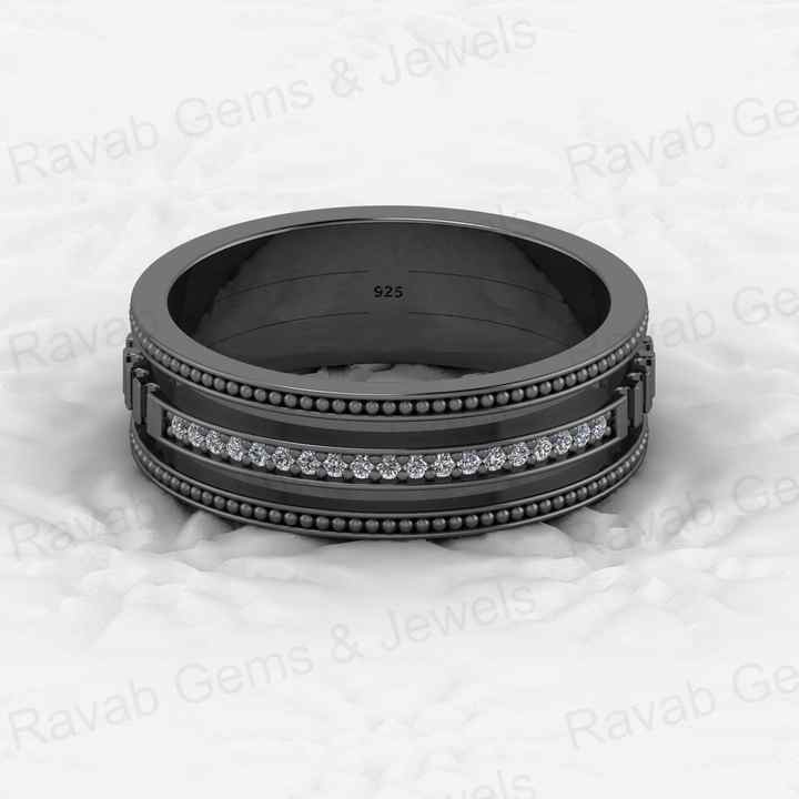 Best Selling 925 Silver 6mm Wide Band Pave CZ Diamond Designer Unique Statement Cigar Women Eternity Vermeil Ring Fine Jewelry