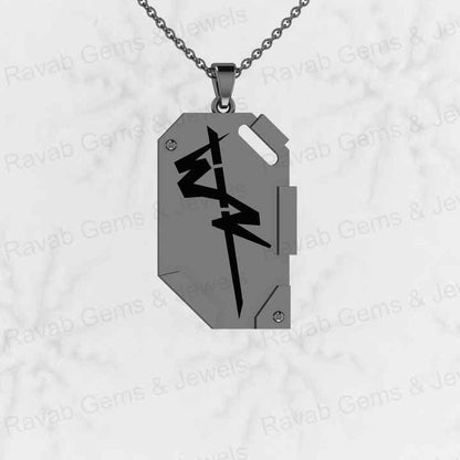 New Arrival Men's Fine Classic 925 Solid Sterling Silver Lighting Bolt Pendant Western Design Geometric Necklaces for Bikers