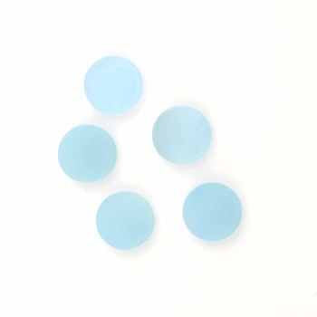 Wholesale 12mm Aqua Chalcedony Flat Cabochon Smooth Round Loose Gemstone of Aquamarine Gemstone Cabochon