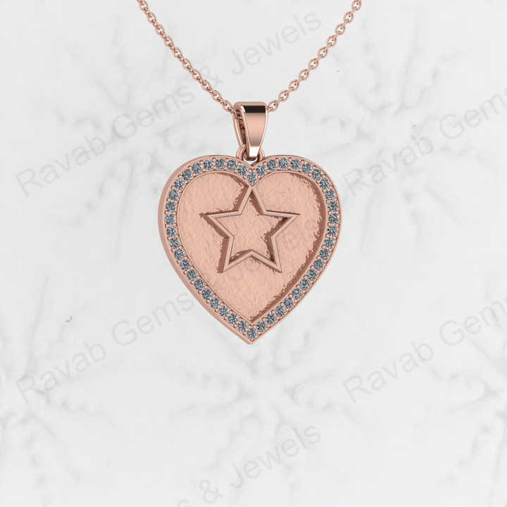 New Arrival Genuine 925 Sterling Silver 25mm Star in Heart Charm Pendant Semi Mount Blank Setting Good for Resin DIY Jewelry