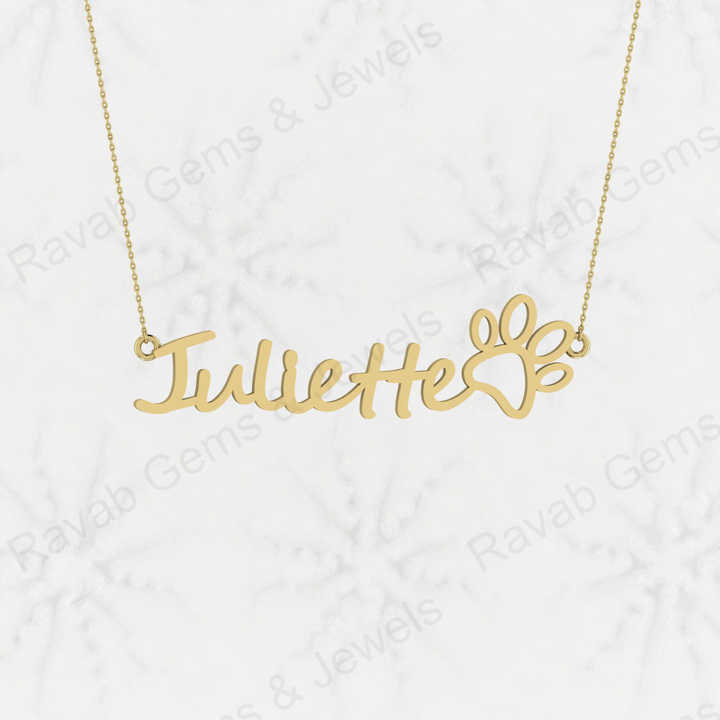 Christmas Sale Solid 925 Sterling Silver Personalized Name Necklace Cursive Name Fine Handmade Pendant With 18 Inch Chain