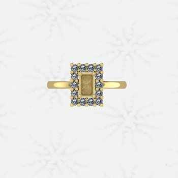 High Quality Genuine 925 Silver 3x5mm Octagon CZ 1.8mm Semi Mount Blank Setting Ring Breastmilk Jewelry Findings Components