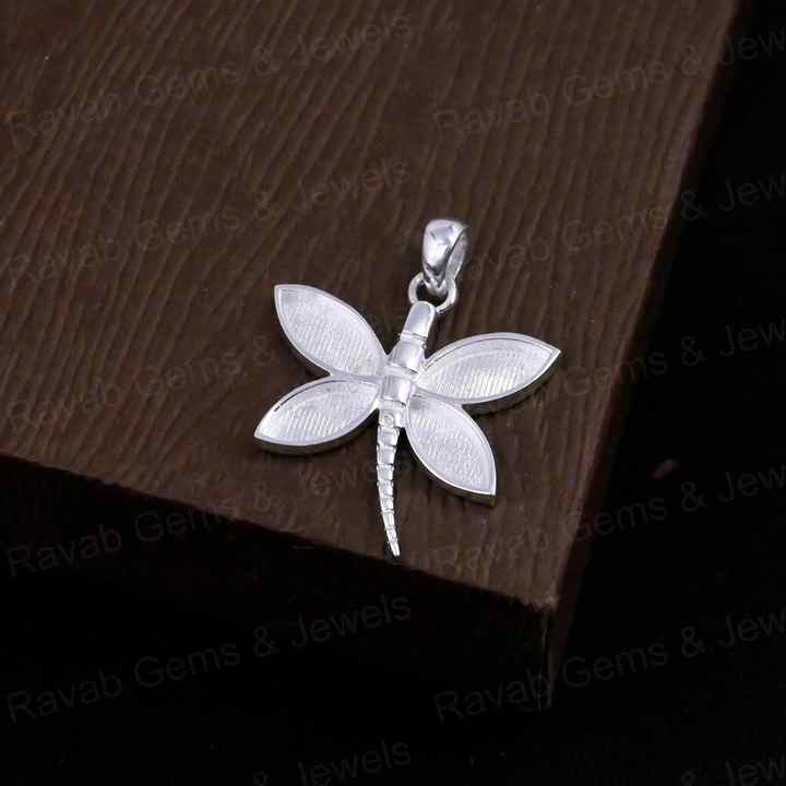 21mm Dragonfly Blank Frame Pendant Bezel Setting High Quality 925 Silver for DIY Breast Milk Ashes Jewelry Finding Component