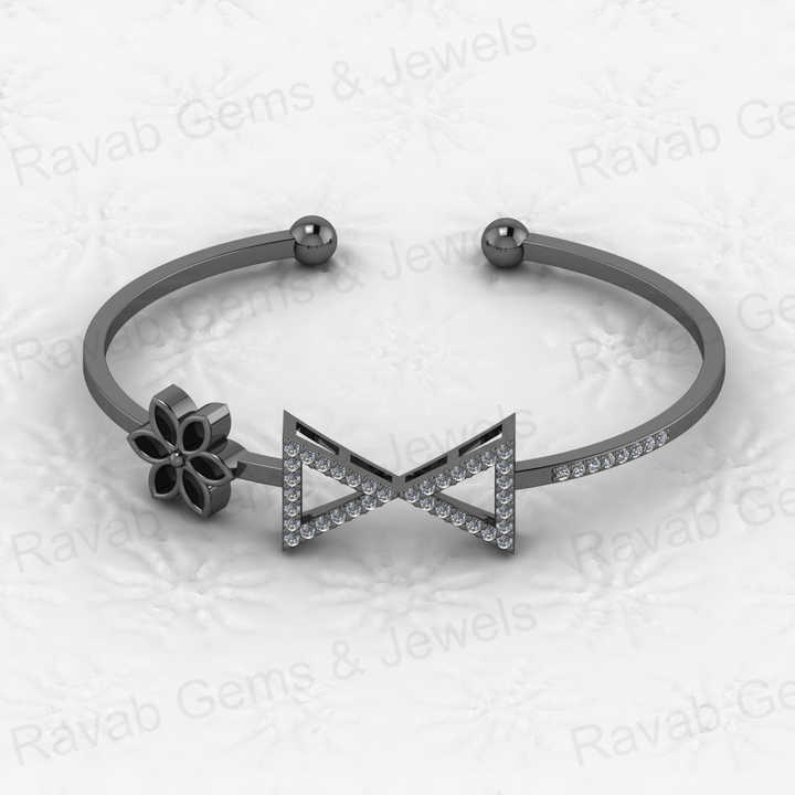 Best Selling Solid 925 Sterling Silver Flower & Power Drum Semi Mount Blank Setting Cuff Adjustable Bangle for Women Jewelry
