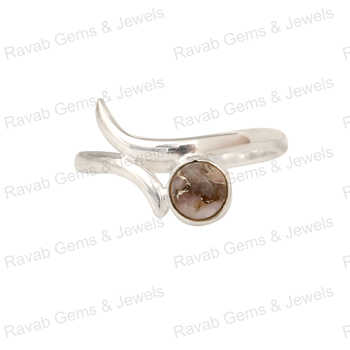 Superb Quality Handmade 8mm Round Pink Copper Opal Gemstone Ring Solid 925 Sterling Silver for Daily Wear for Women
