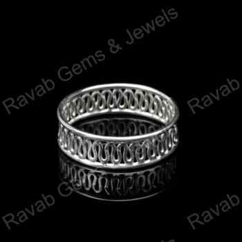 Top Quality Solid 925 Sterling Silver 7mm Swirling Filigree Women Party Wear Fine Fashionable Chunky Ring Handmade Jewelry