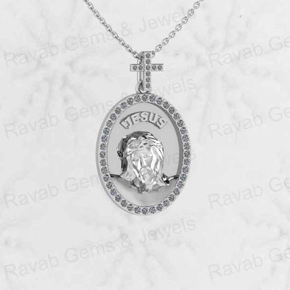 Top Selling Genuine 925 Sterling Silver With Zircon Crucifix Religious Jesus Cross Inri Men's Pendant for Christian Fine Jewelry