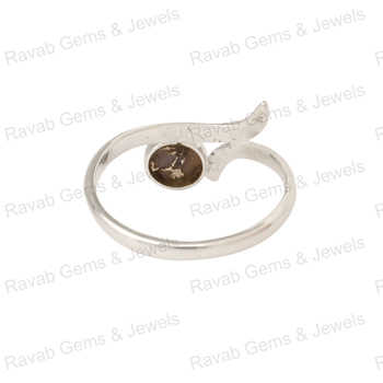 Superb Quality Handmade 8mm Round Pink Copper Opal Gemstone Ring Solid 925 Sterling Silver for Daily Wear for Women