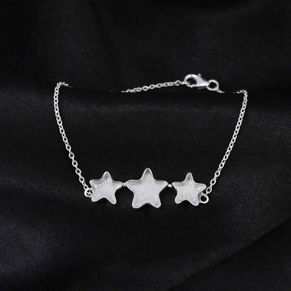 High Quality Handmade Genuine 925 Silver Empty Star Blank Bracelet Jewelry Findings Ashes & Resin Work Keepsake Breast Milk DIY