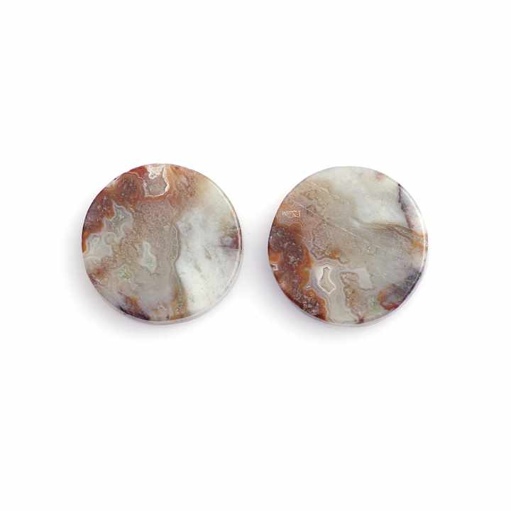 New Arrival 12mm Flat Round Coin Shape Loose Crazy Lace Agate Gemstone Smooth Natural for Jewelry Making Wholesale Price