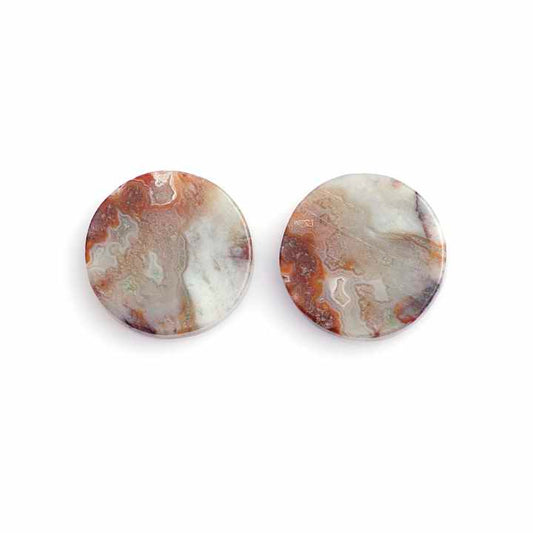 New Arrival 12mm Flat Round Coin Shape Loose Crazy Lace Agate Gemstone Smooth Natural for Jewelry Making Wholesale Price