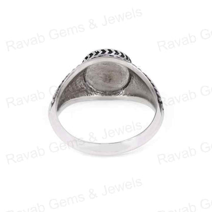 Best Quality Handmade 925 Silver 12mm Bezel Blank Base Antique Style Ring Cabochon Setting Breastmilk DIY Ashes Resin Jewelry
