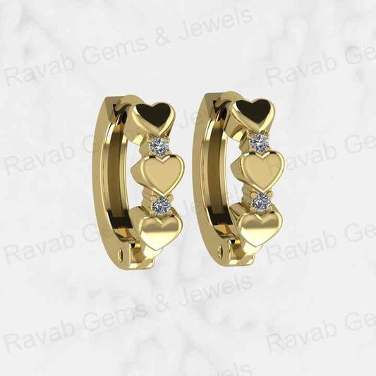 Top Selling Solid 925 Sterling Silver Hoop Heart Zircon Small Earrings for Women Handmade Jewelry Christmas Gift Fine Jewelry