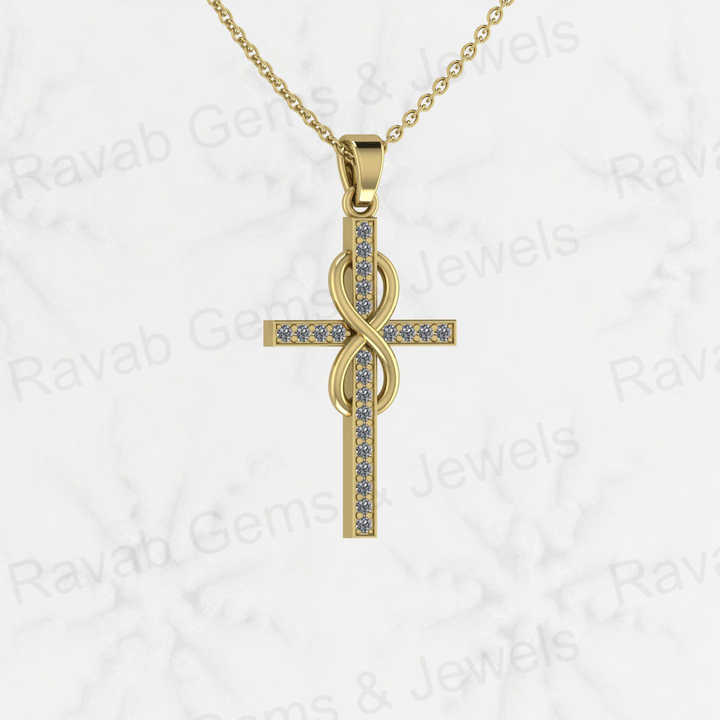 High Quality 925 Sterling Silver Holy Cross Pendant for Women Christian Religious Bowknot Design Rhodium Memorial Fine Jewelry