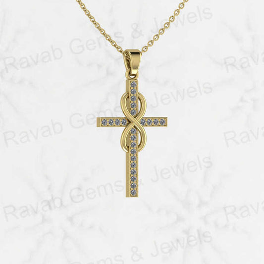 High Quality 925 Sterling Silver Holy Cross Pendant for Women Christian Religious Bowknot Design Rhodium Memorial Fine Jewelry