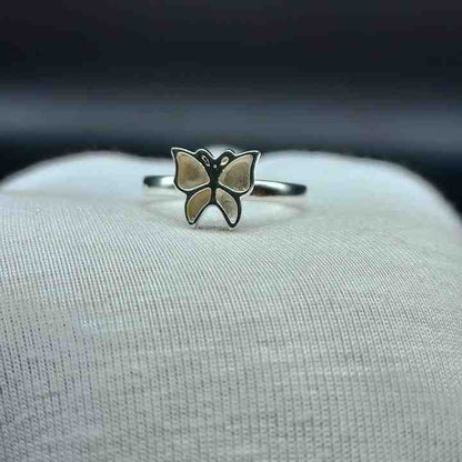 Solid 925 Sterling Silver Butterfly Design Bezel Setting Semi-Mount Blank Setting Good For Ashes & Resin Breastmilk Jewelry