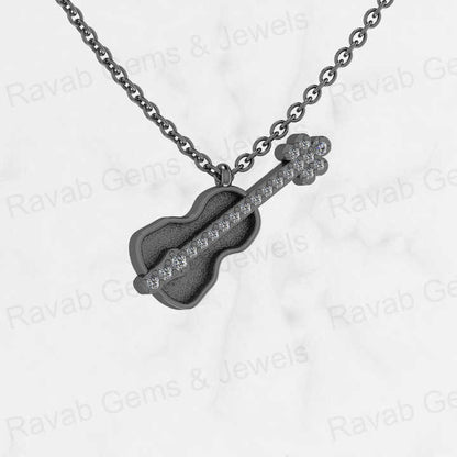 Solid 925 Sterling Silver 18x21mm Semi Mounting Charm Pendant Setting for Violin Music Lover Resin Ashes Work Jewelry Findings